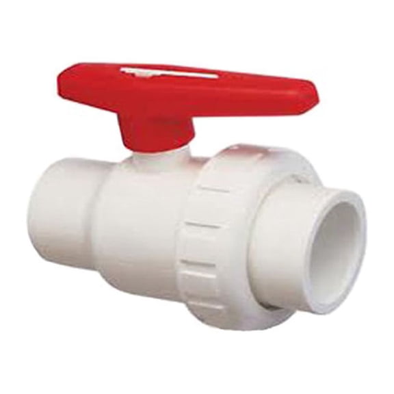 Praher PR150015 1.5 in. M x F Single Union Ball Valve PVC