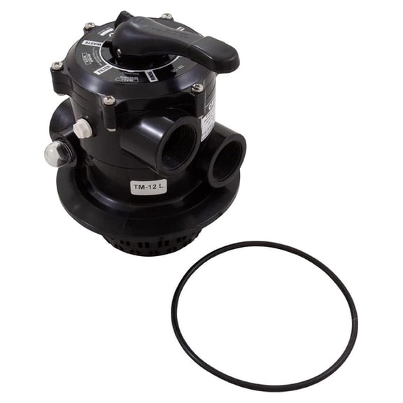 Praher TM-12-L 1.5" Top Mount Multiport Valve - 8.25" Clamp Flange | Pool Filter Valve Replacement | Cristal-Flo, Poolco, W Cooper Compatible