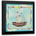 thumbnail image 1 of Prahl, Courtney 12x12 Black Modern Framed Museum Art Print Titled - Blue Love Birds Square, 1 of 5