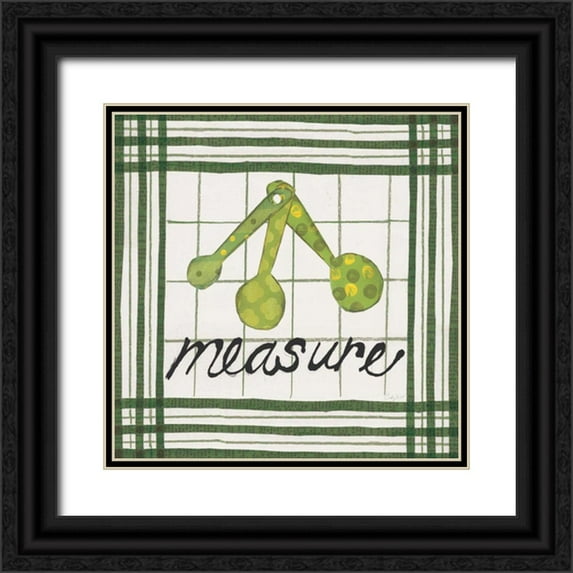 Prahl, Courtney 12x12 Black Ornate Wood Framed with Double Matting Museum Art Print Titled - Cool Kitchen Measure