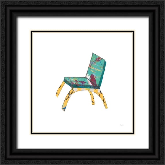 Prahl, Courtney 12x12 Black Ornate Wood Framed with Double Matting Museum Art Print Titled - Mod Chairs III