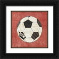 thumbnail image 1 of Prahl, Courtney 12x12 Black Ornate Wood Framed with Double Matting Museum Art Print Titled - Play Ball III Red, 1 of 4