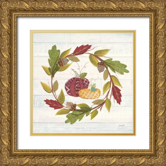 Prahl, Courtney 12x12 Gold Ornate Wood Framed with Double Matting Museum Art Print Titled - Autumn Bounty I
