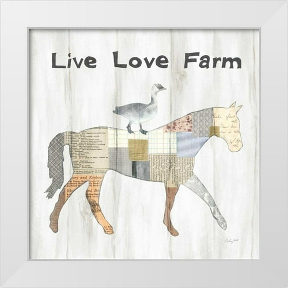 Prahl, Courtney 12x12 White Modern Wood Framed Museum Art Print Titled - Farm Family V