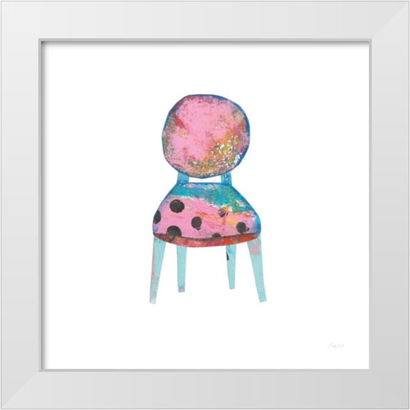 Prahl, Courtney 12x12 White Modern Wood Framed Museum Art Print Titled - Mod Chairs V
