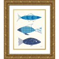 thumbnail image 1 of Prahl, Courtney 12x14 Gold Ornate Wood Framed with Double Matting Museum Art Print Titled - Go With the Flow III, 1 of 4