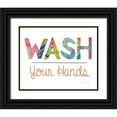 thumbnail image 1 of Prahl, Courtney 14x12 Black Ornate Wood Framed with Double Matting Museum Art Print Titled - Wash Your Hands, 1 of 4