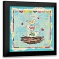 thumbnail image 1 of Prahl, Courtney 15x15 Black Modern Framed Museum Art Print Titled - Family of Love Birds Square, 1 of 5
