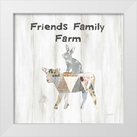 Prahl, Courtney 15x15 White Modern Wood Framed Museum Art Print Titled - Farm Family VIII