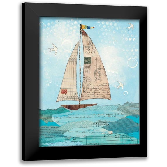 Prahl, Courtney 15x18 Black Modern Framed Museum Art Print Titled - Coastal Notes I