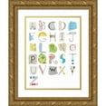 thumbnail image 1 of Prahl, Courtney 15x18 Gold Ornate Wood Framed with Double Matting Museum Art Print Titled - Alphabet I, 1 of 4