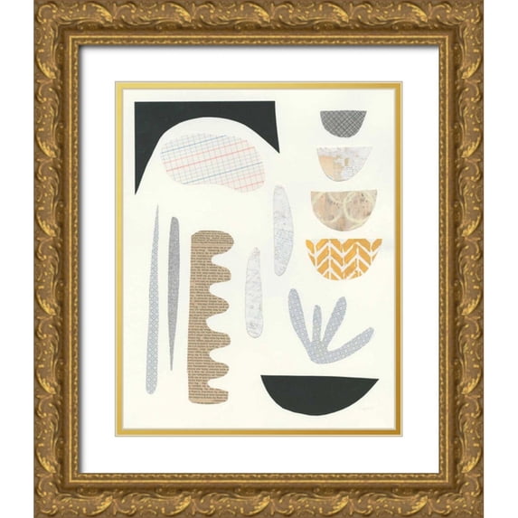Prahl, Courtney 15x18 Gold Ornate Wood Framed with Double Matting Museum Art Print Titled - Mixed Shapes IV