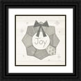 thumbnail image 1 of Prahl, Courtney 20x20 Black Ornate Wood Framed with Double Matting Museum Art Print Titled - Christmas Patchwork II Neutral, 1 of 4