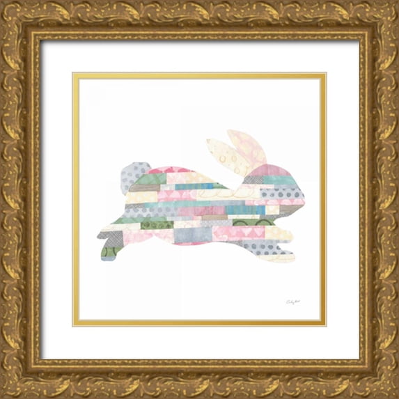 Prahl, Courtney 20x20 Gold Ornate Wood Framed with Double Matting Museum Art Print Titled - Spring into Easter I