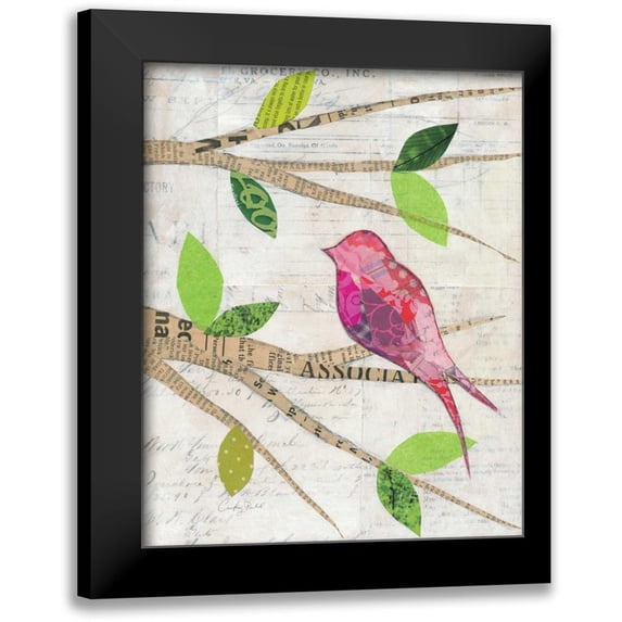 Prahl, Courtney 20x24 Black Modern Framed Museum Art Print Titled - Birds in Spring IV