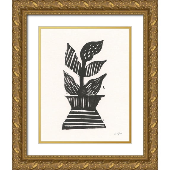 Prahl, Courtney 20x24 Gold Ornate Wood Framed with Double Matting Museum Art Print Titled - Planted IX
