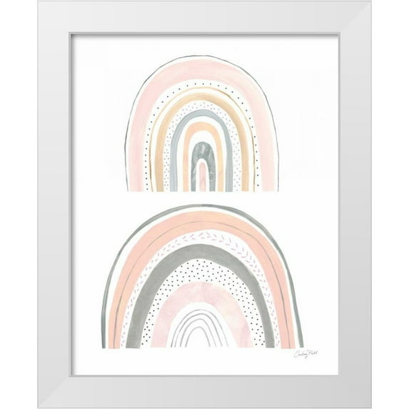 Prahl, Courtney 20x24 White Modern Wood Framed Museum Art Print Titled - Boho Rainbow IV