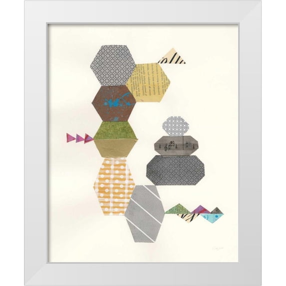 Prahl, Courtney 20x24 White Modern Wood Framed Museum Art Print Titled - Modern Abstract Design IV