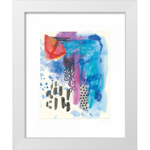 Prahl, Courtney 20x24 White Modern Wood Framed Museum Art Print Titled - Waterfall II