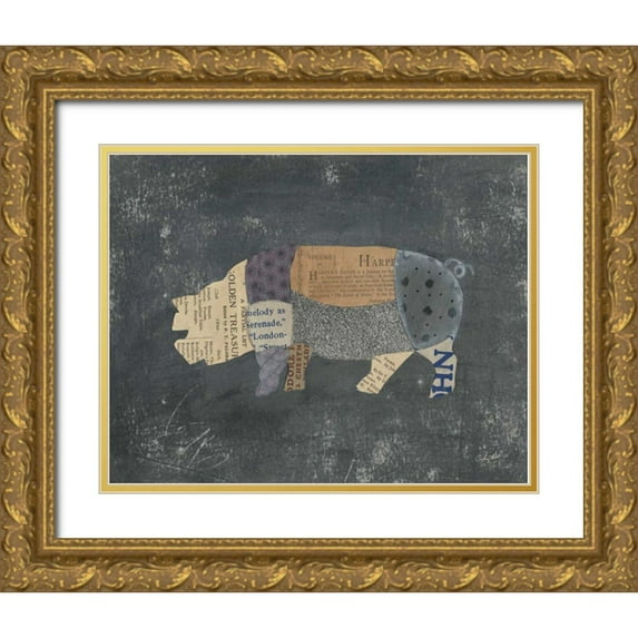 Prahl, Courtney 24x20 Gold Ornate Wood Framed with Double Matting Museum Art Print Titled - From the Butcher VII