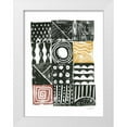 thumbnail image 1 of Prahl, Courtney 25x32 White Modern Wood Framed Museum Art Print Titled - Block Print I Red Yellow, 1 of 4