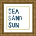 thumbnail image 1 of Prahl, Courtney 26x26 Gold Ornate Wood Framed with Double Matting Museum Art Print Titled - Sea Sand Sun IV, 1 of 4