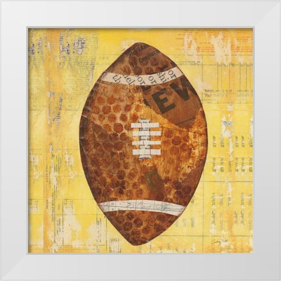 Prahl, Courtney 26x26 White Modern Wood Framed Museum Art Print Titled - Play Ball II