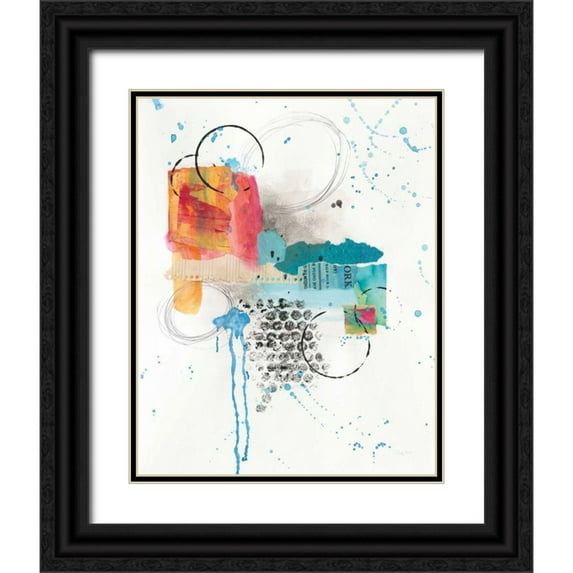 Prahl, Courtney 26x32 Black Ornate Wood Framed with Double Matting Museum Art Print Titled - Abstract Skyline I