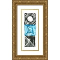 thumbnail image 1 of Prahl, Courtney 8x14 Gold Ornate Wood Framed with Double Matting Museum Art Print Titled - Block Print III, 1 of 4