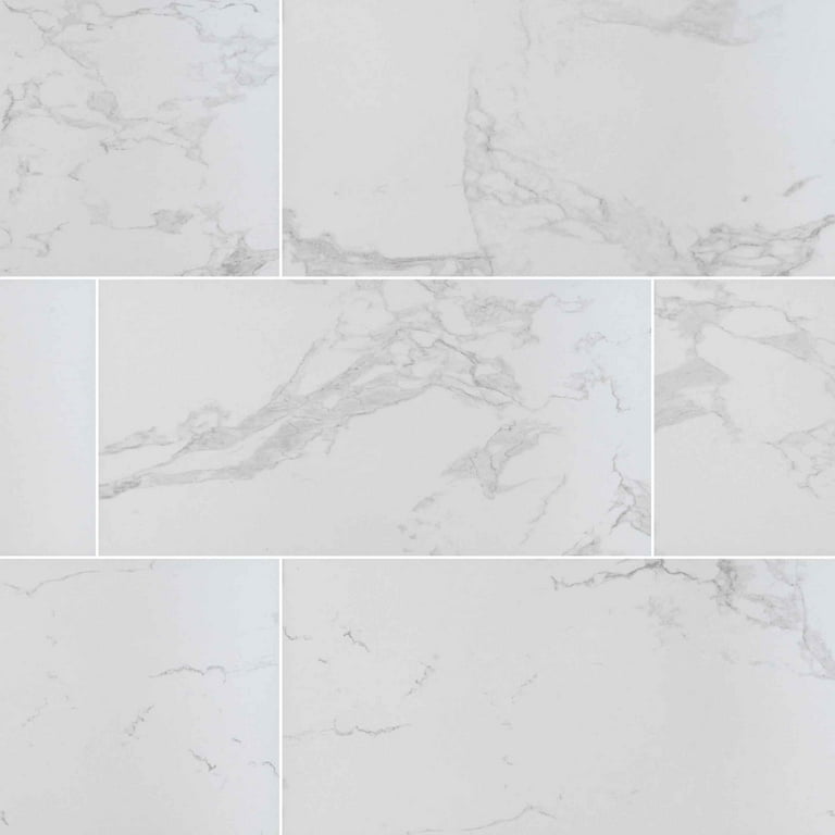 Carrara White 12 in. x 24 in. Polished Marble Floor and Wall Tile (12 sq. ft. / case) Carrara White 12 in. x 24 in. Polished Marble Floor and Wall Tile (12 sq. ft. / case)