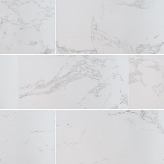 Praia Carrara 24 in. X 48 in. Polished Porcelain Floor and Wall Tile (16 sq.ft. / case)