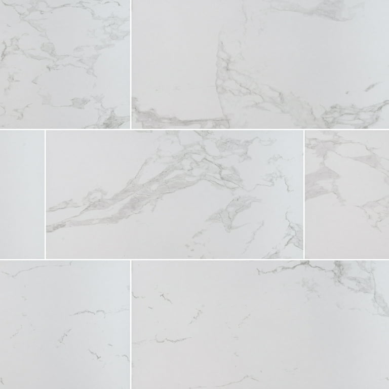 Exclusive MSI Carrara 12 in. x 24 in. Matte Porcelain Floor and Wall Tile (16 sq. ft. / case) Exclusive MSI Carrara 12 in. x 24 in. Matte Porcelain Floor and Wall Tile (16 sq. ft. / case)
