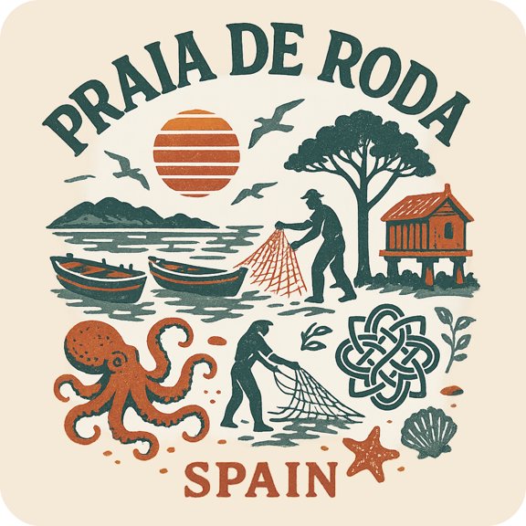 Praia De Roda Spain Keepsakes Souvenir Vinyl Sticker – Destination Travel Keepsake Collectible (3-Inches Wide)