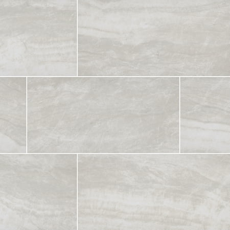Praia Grey 24 in. X 48 in. Glazed Porcelain Floor and Wall Tile (16 sq.ft. / case)