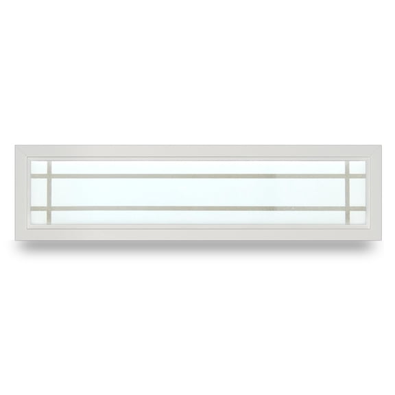 Prairie 47.5" x 11.5" White Replacement Decorative Glass Window