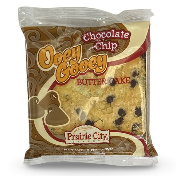 Prairie City Bakery Ooey Gooey Chocolate Chip Butter Cake, 2 Ounces - 10 per Pack
