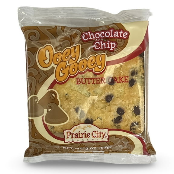 Prairie City Bakery Ooey Gooey Chocolate Chip Butter Cake, 2 Ounces - 10 per Pack