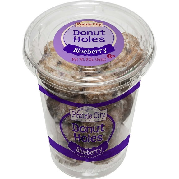 Prairie City Blueberry Donut Holes, 5 Ounce -- 12 per case.
