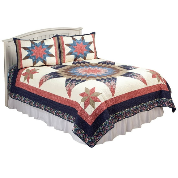 Prairie Diamond Star 3 pc Quilt Set, Queen