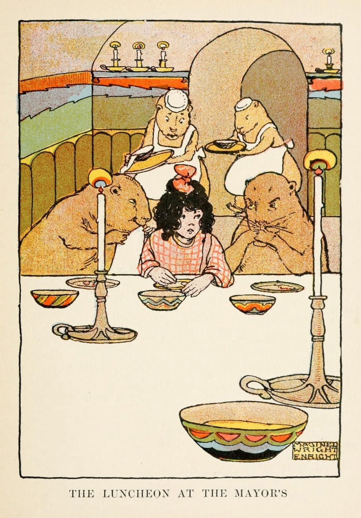 Prairie-Dog Town 1906 Luncheon at the mayors Canvas Art - M Wright Enright (18 x 24)