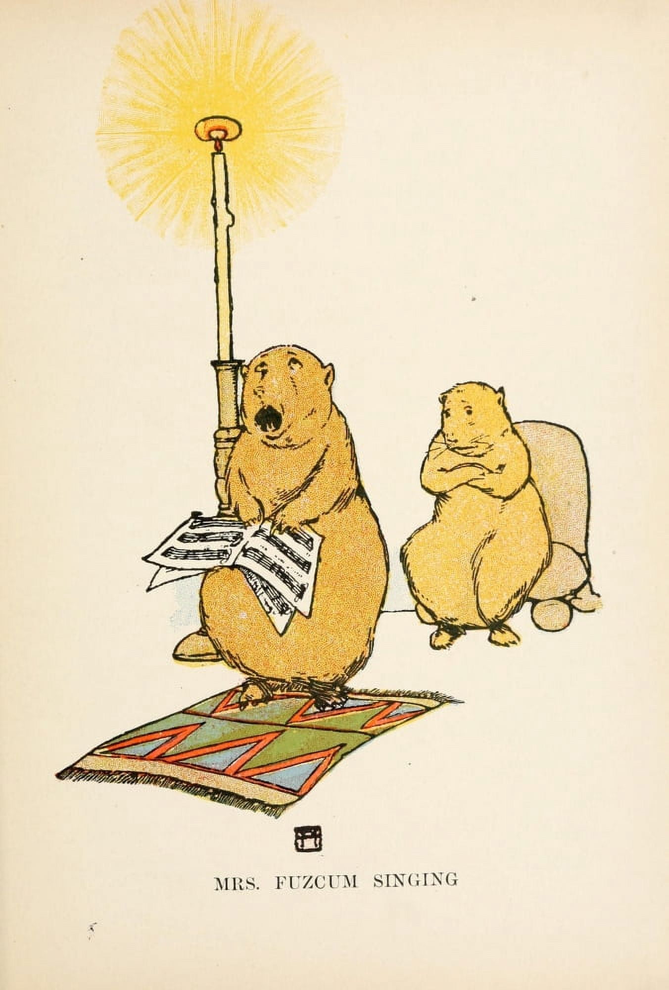 Prairie-Dog Town 1906 Mrs Fuzcum singing Canvas Art - M Wright Enright (18 x 24)