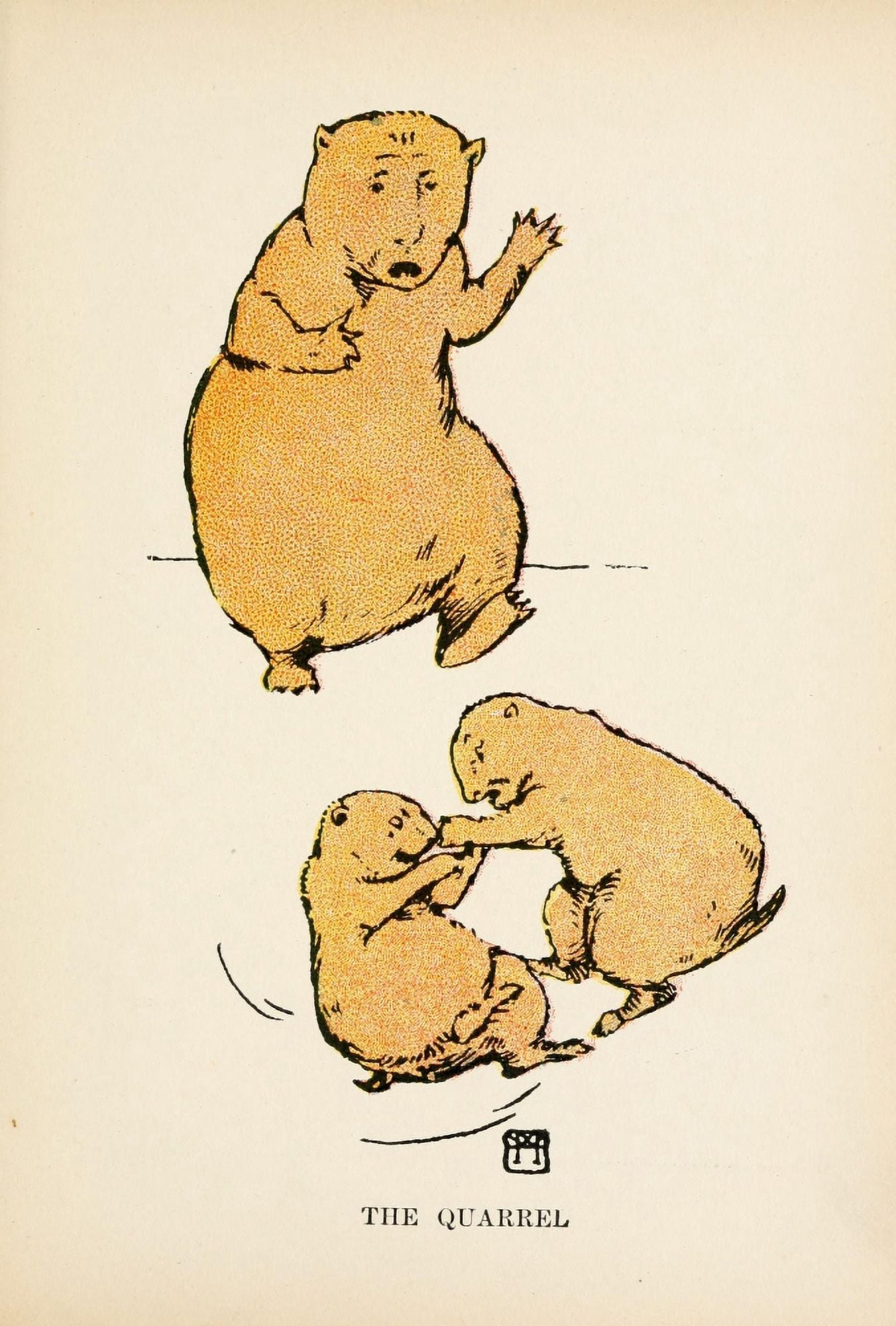 Prairie-Dog Town 1906 The quarrel Canvas Art - M Wright Enright (24 x 36)