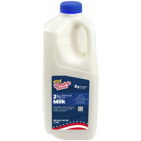 Prairie Farms 2% Reduced Fat Milk, Half Gallon, 64 Fl Oz