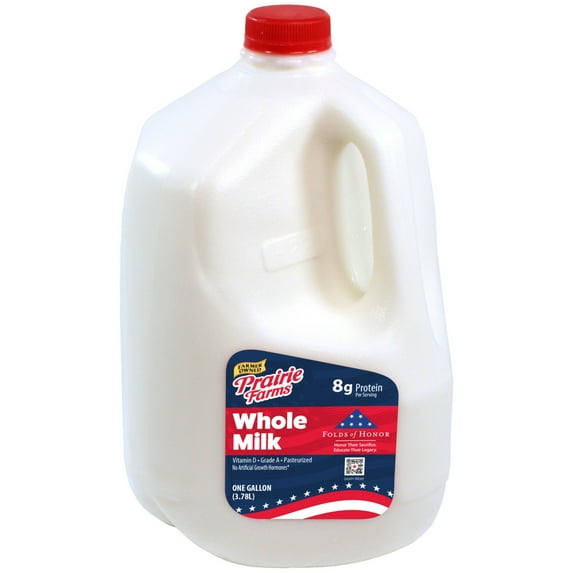 Prairie Farms Whole, Vitamin D Milk, Gallon, 128 Fl Oz