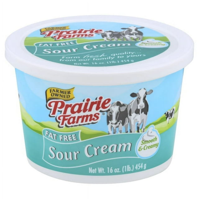Prairie Farms Fat Free Sour Cream, 16 Oz.