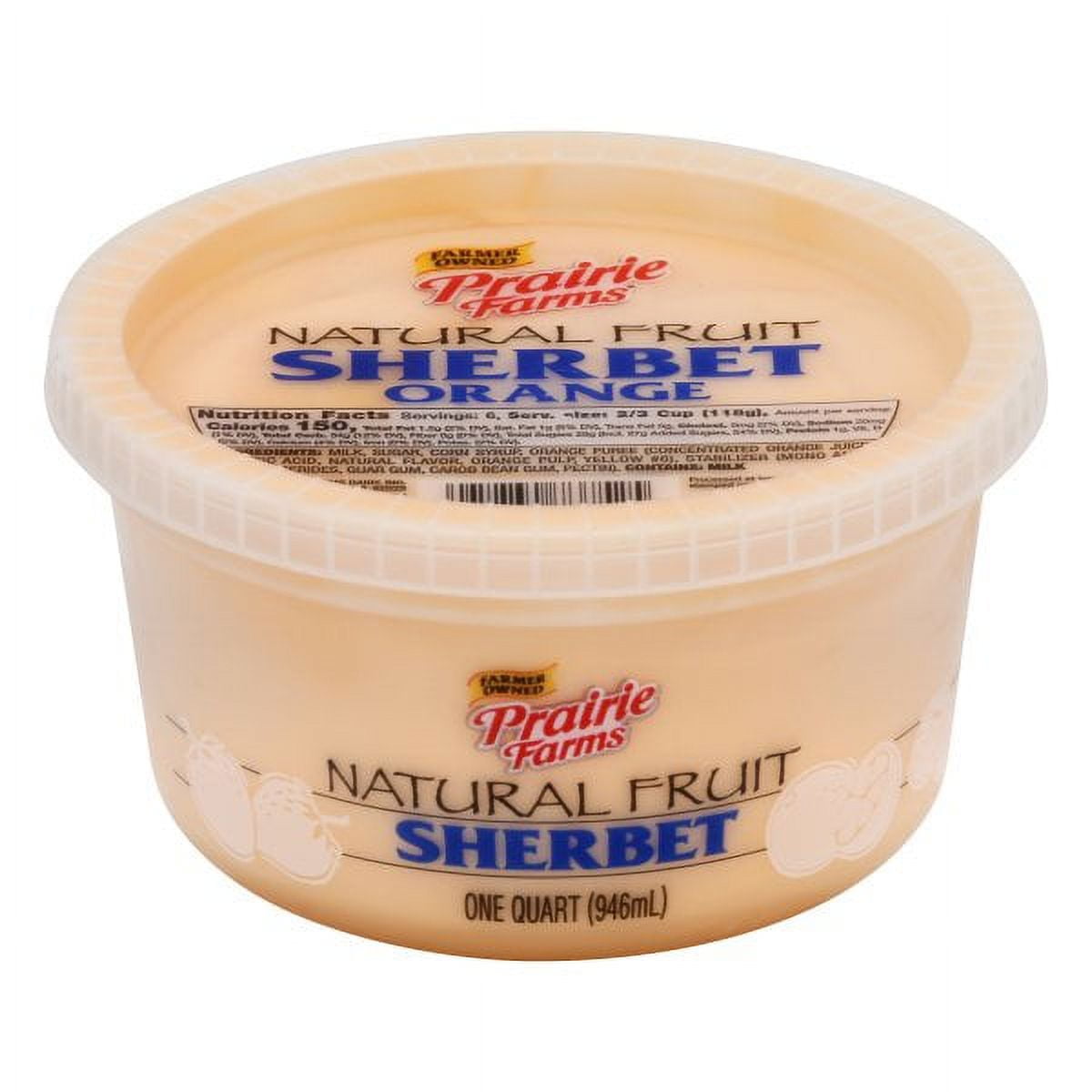 Prairie Farms Natural Fruit Sherbet, 0.50 Gallons
