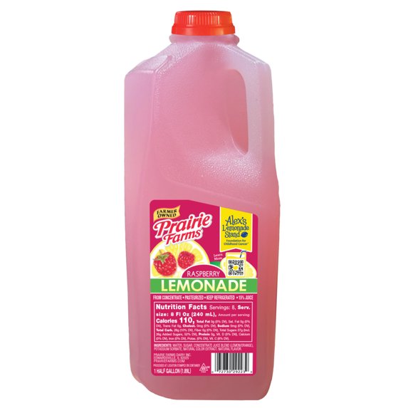 Prairie Farms, Raspberry Lemonade, Half Gallon, 64 Fl Oz