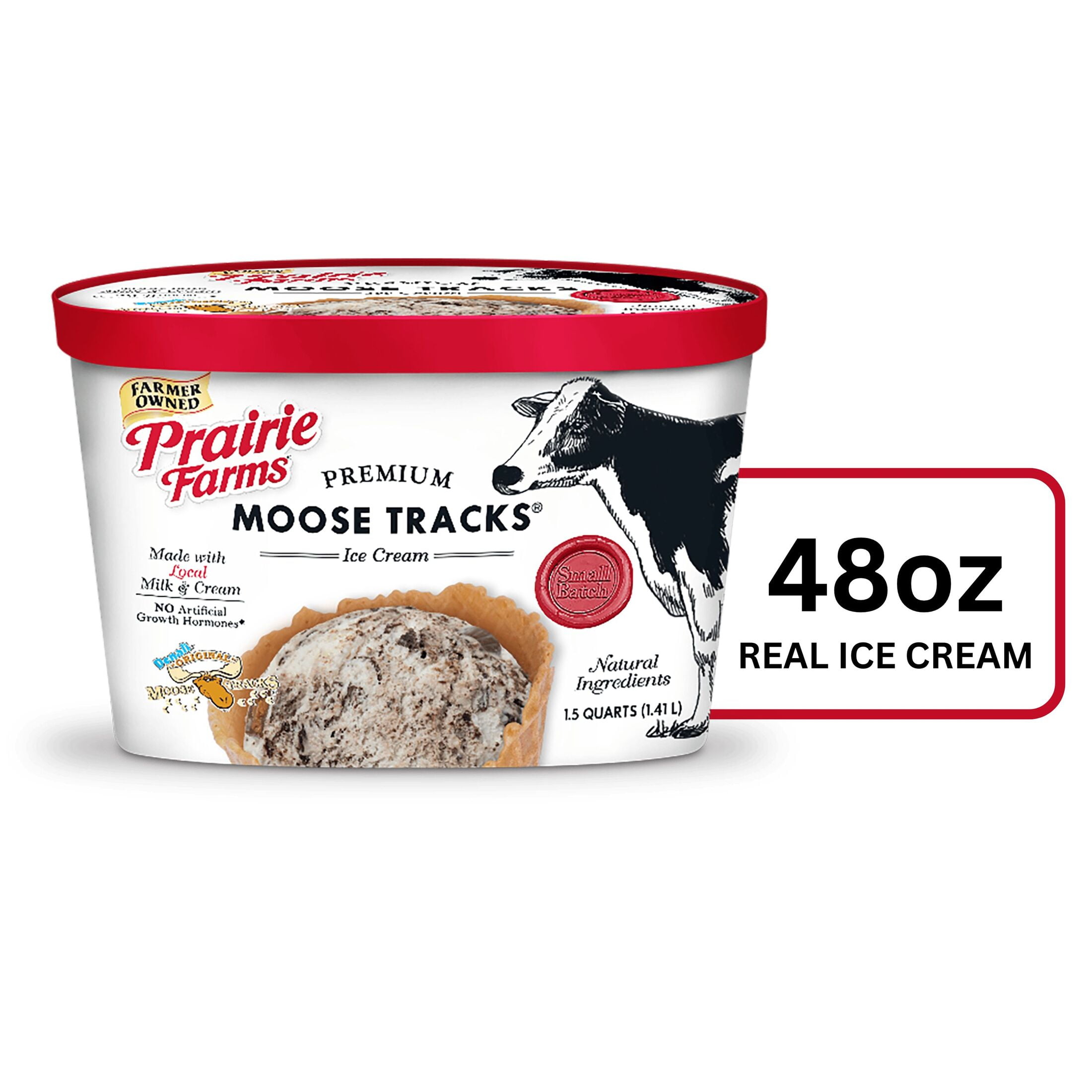 Prairie Farms Small Batch Premium Moose Tracks® Ice Cream, 48 Oz