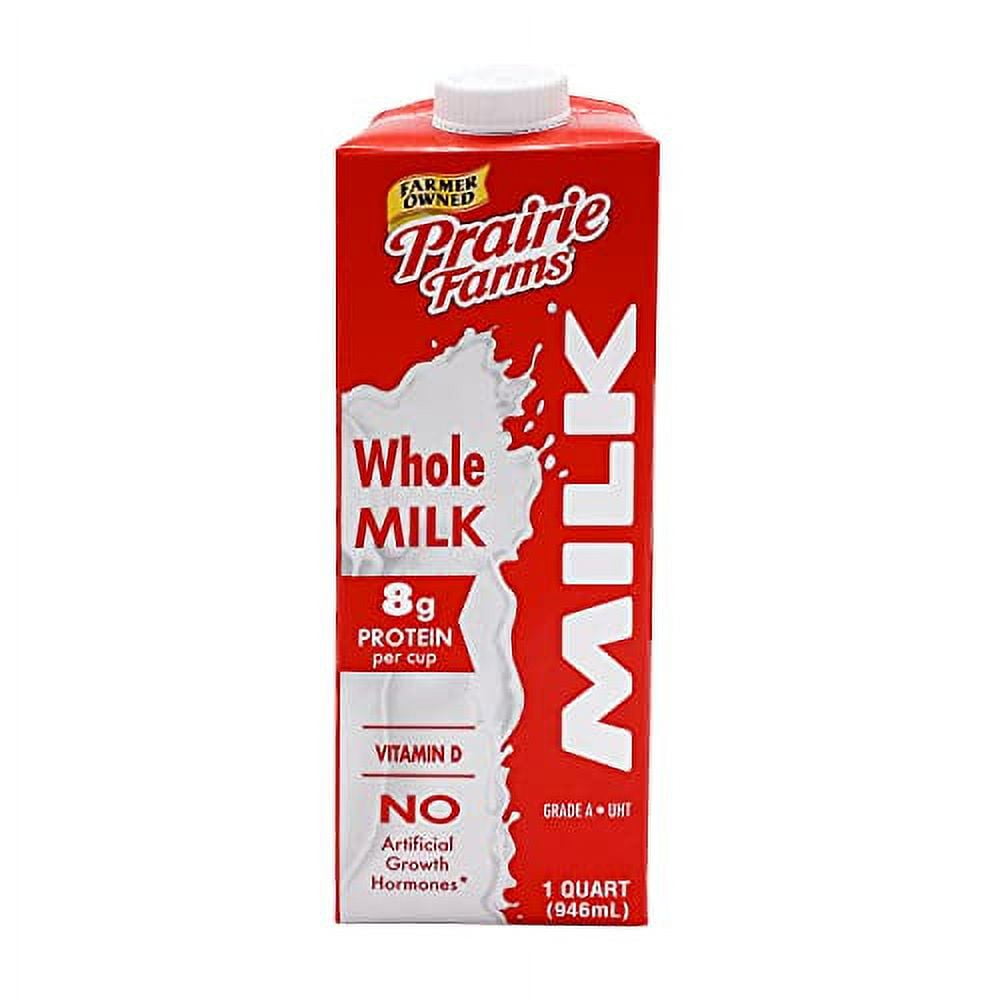 Prairie Farms Whole Milk Shelf Stable, Boxed UHT Ultra Pasteurized