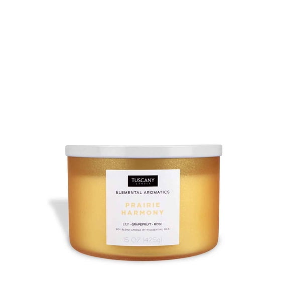 Prairie Harmony Scented Jar Candle (15 oz) Elemental Aromatics Collection